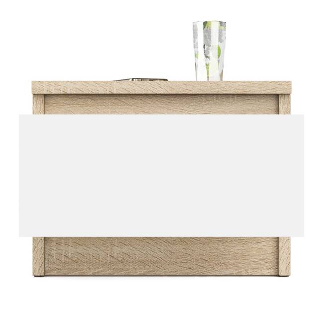 Тумба прикроватная Мори ТПМ400.1 цвет дуб сонома/белый