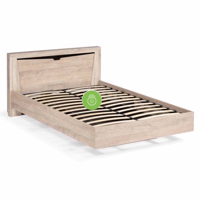 Кровать Магантия 160х200 с ПМ парящая дуб баррик
