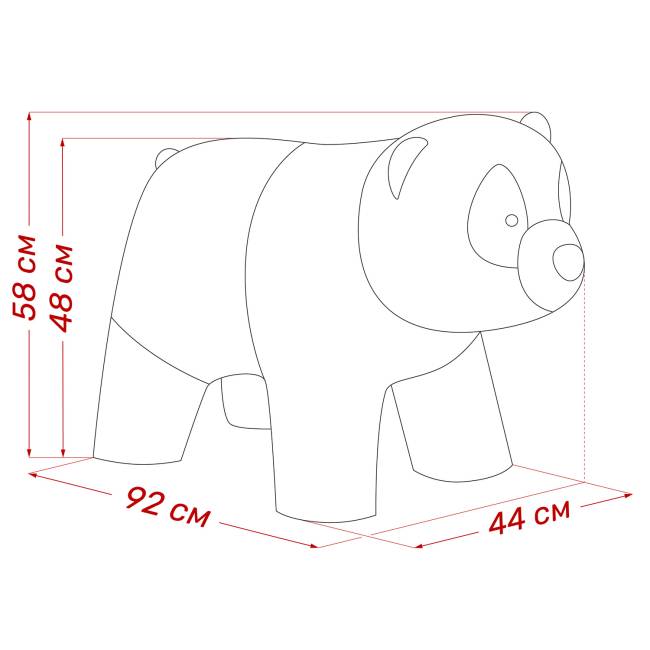 Пуф Leset Panda Baddy 01, Omega 38 Пуф Leset Panda Baddy 01, Omega 38