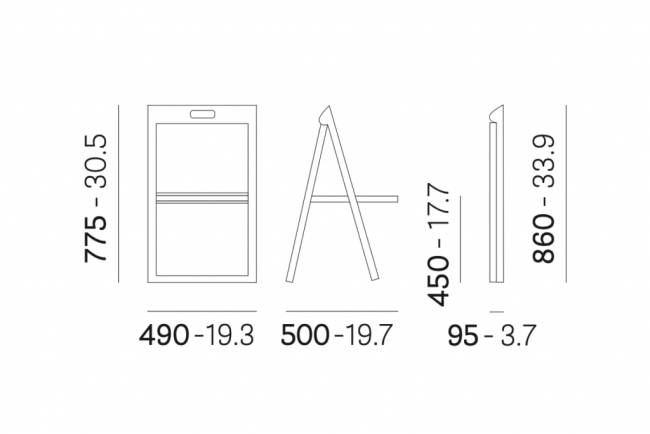 Стул пластиковый складной Enjoy белый 490х500х775 мм Стул пластиковый складной Enjoy белый 490х500х775 мм
