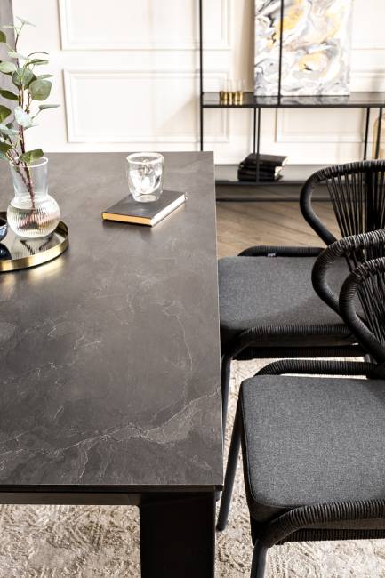 "Венето" обеденная группа на 4 персоны со стульями "Милан", каркас темно-серый, роуп темно-серый "Венето" обеденная группа на 4 персоны со стульями "Милан", каркас темно-серый, роуп темно-серый