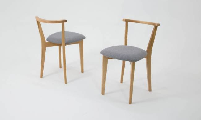 Стол Монте К 90 натур со стульями Франк натур рогожка серый