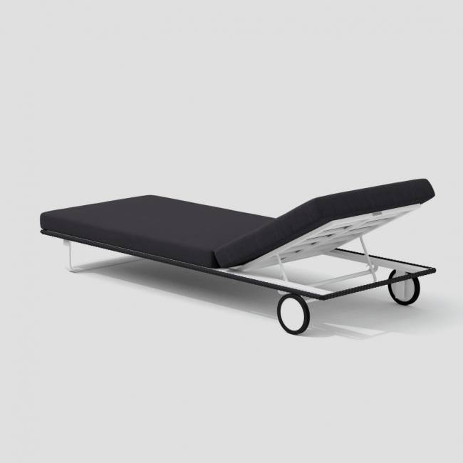 Шезлонг COSTA на колесах антрацит - белый каркас Шезлонг COSTA на колесах антрацит - белый каркас