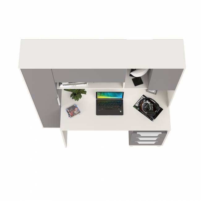 Рабочий стол Комфорт 12.95N цвет белый премиум/серый шифер Рабочий стол Комфорт 12.95N цвет белый премиум/серый шифер