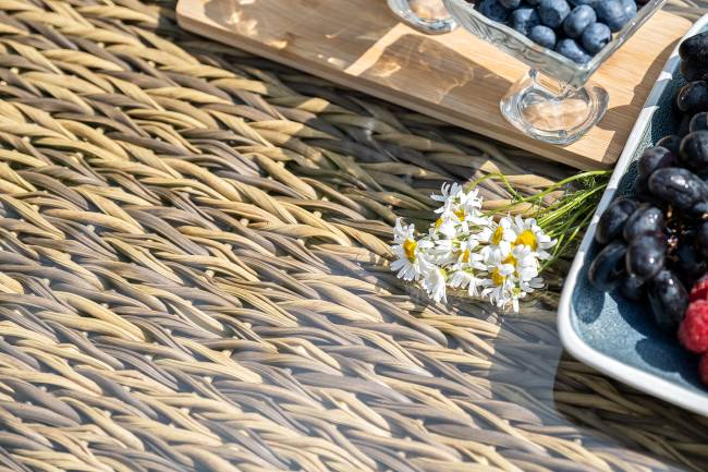 "Кальяри" журнальный столик из искусственного ротанга (гиацинт), цвет соломенный