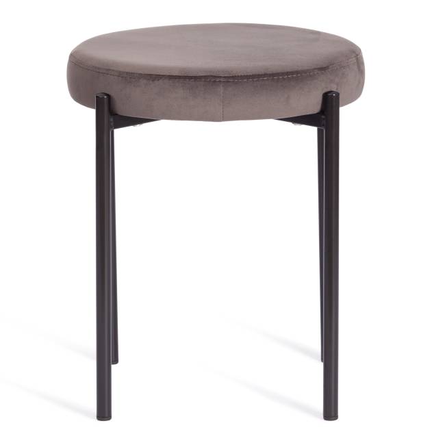 Табурет REVO (mod. 7034) ткань/металл, 44 х 44 х 47 см, темно-серый barkhat 14/черный темно-серый barkhat 14/черный ткань/металл