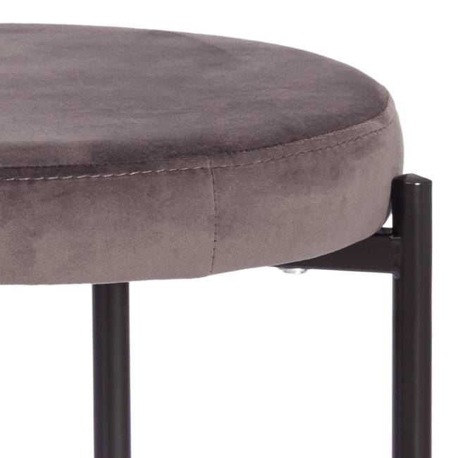 Табурет REVO (mod. 7034) ткань/металл, 44 х 44 х 47 см, темно-серый barkhat 14/черный темно-серый barkhat 14/черный ткань/металл