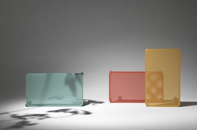 Столик пластиковый журнальный Net Table 100 горчичный 1000х600х400 мм