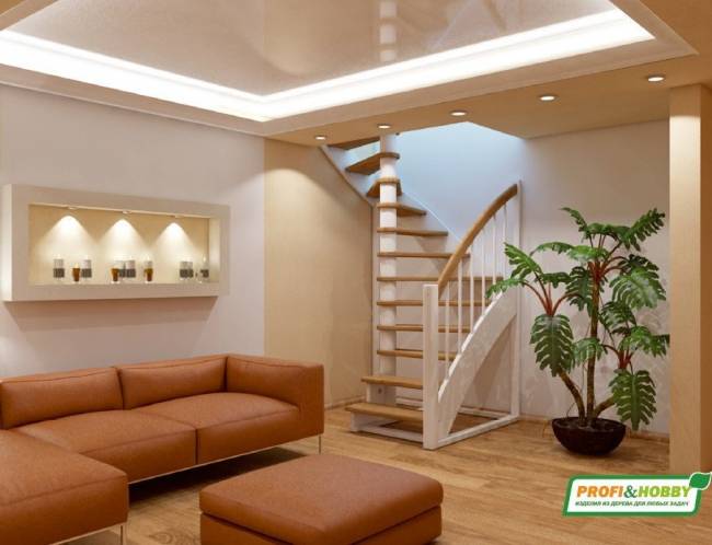 Деревянная лестница К-005м/1 Деревянная лестница К-005м/1