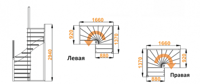 Деревянная лестница К-005м/1 Деревянная лестница К-005м/1