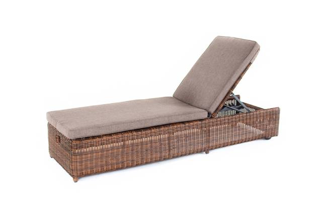 "Рим" шезлонг с подушкой, цвет коричневый "Рим" шезлонг с подушкой, цвет коричневый