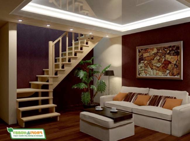 Деревянная лестница К-031м/2 Деревянная лестница К-031м/2