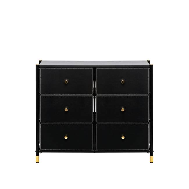 Комод Leset Хайди 6 ящиков Чёрный Чёрный Комод Leset Хайди 6 ящиков Чёрный Чёрный