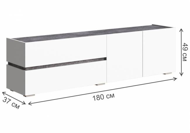 Атлон белый / бетон темный