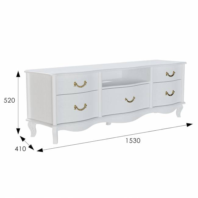 ТВ-тумба Джульетта-2 молочный дуб Л