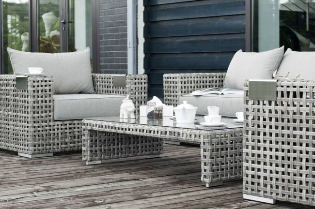 "Тито" лаунж-зона из искусственного ротанга, цвет серый "Тито" лаунж-зона из искусственного ротанга, цвет серый