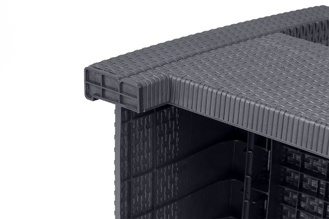 Arizona b:rattan, Диван двухместный, антрацит (2-х местная подушка)