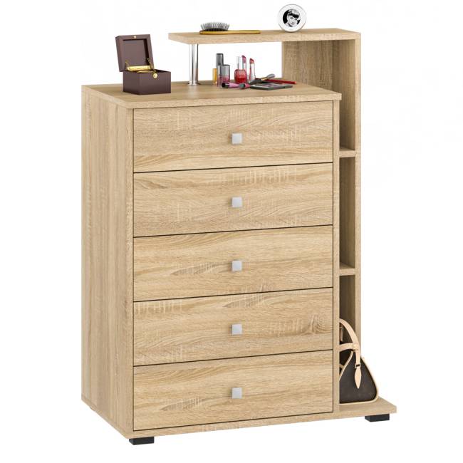 Комод с зеркалом Камелия цвет дуб сонома Комод с зеркалом Камелия цвет дуб сонома