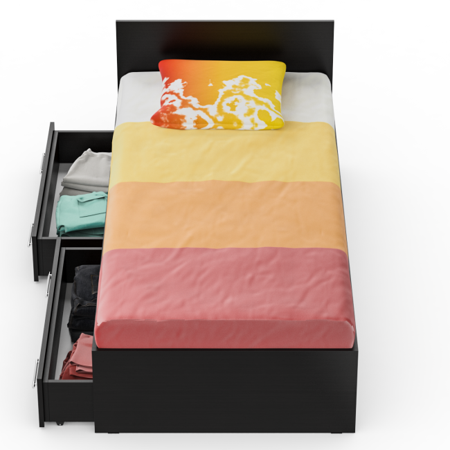 Кровать с ящиками Стандарт 0900 цвет венге Кровать с ящиками Стандарт 0900 цвет венге