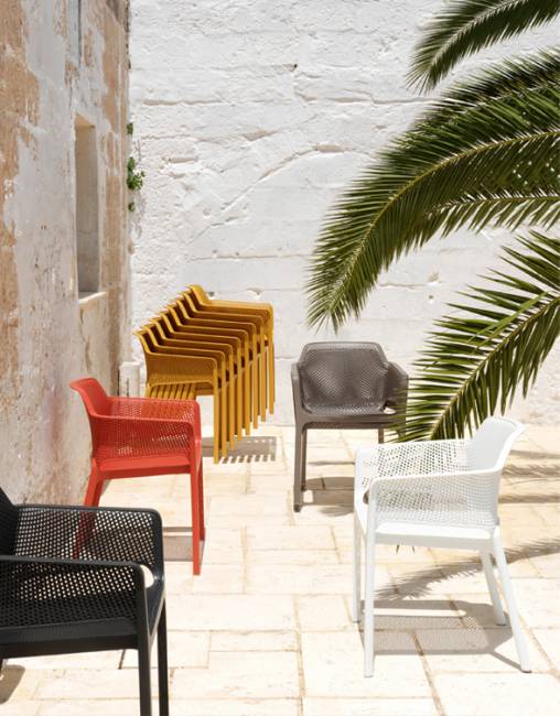 Кресло пластиковое Net тортора 605х585х800 мм Кресло пластиковое Net тортора 605х585х800 мм