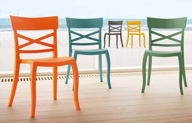 Стул пластиковый XSera-S зеленый 490х550х840 мм