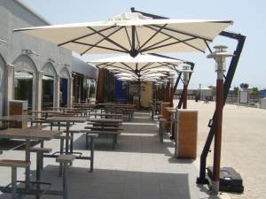 Зонт профессиональный 4х4 м Leonardo Braccio антрацит, слоновая кость 4000х4000 мм