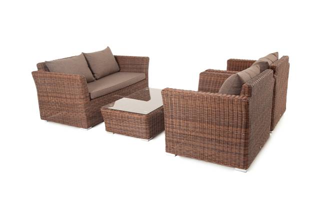 "Капучино Сингл" лаунж-зона из искусственного ротанга, цвет коричневый "Капучино Сингл" лаунж-зона из искусственного ротанга, цвет коричневый