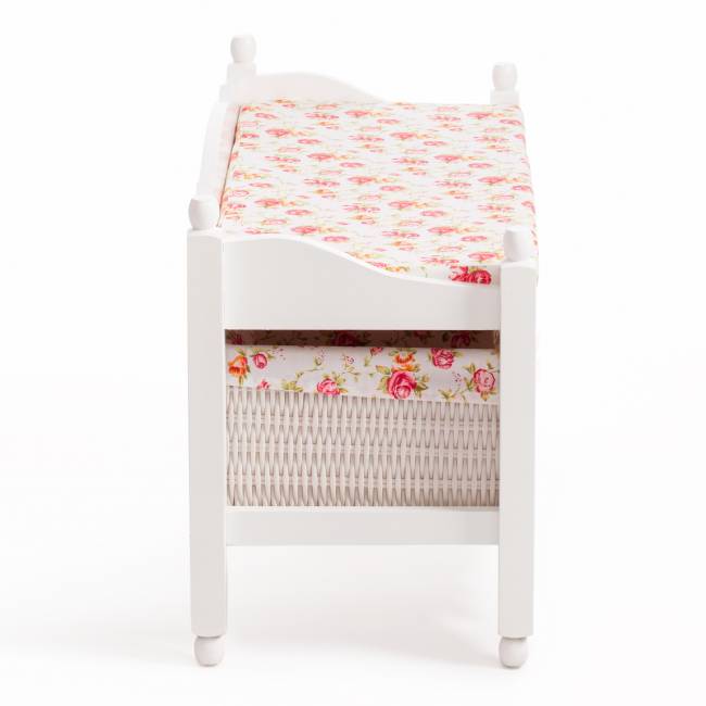 Обувница с 2-я корзинами Secret De Maison RIMI ( mod.TT-BH003 ) МДФ+Павловния, 80*33*47, Белый (White) Белый (White) МДФ+Павловния