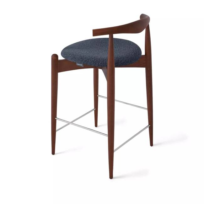 Стул Noble полубарный, массив бука - графит - бук коричневый