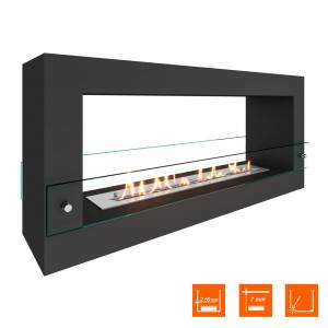 Биокамин SteelHeat FRAME ONE 1000 черный (Стекло)