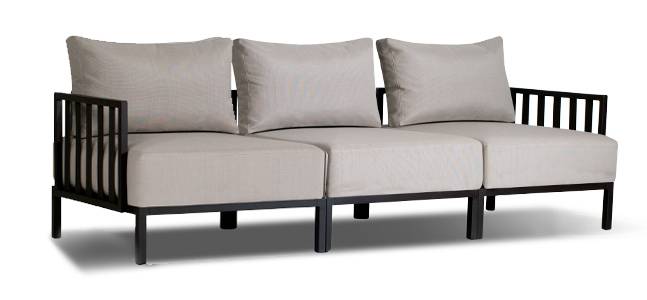 Диван модульный Slim Stripe белый, бежевый 2220х740х687 мм Диван модульный Slim Stripe белый, бежевый 2220х740х687 мм