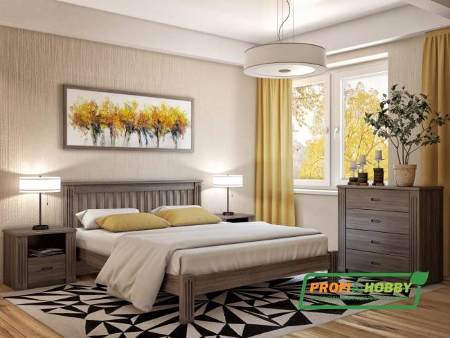 Тумба прикроватная Rino дуб, серый гранит