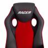 Кресло RACER GT new кож/зам/ткань, металлик/красный, 36/08 металлик/красный кож/зам/ткань