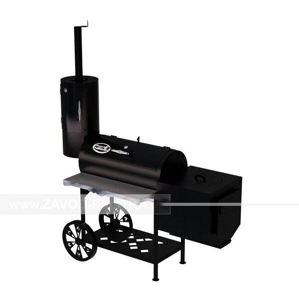 Гриль-Смокер казан XXL, из стали толщиной 5 мм в термостойкой покраске