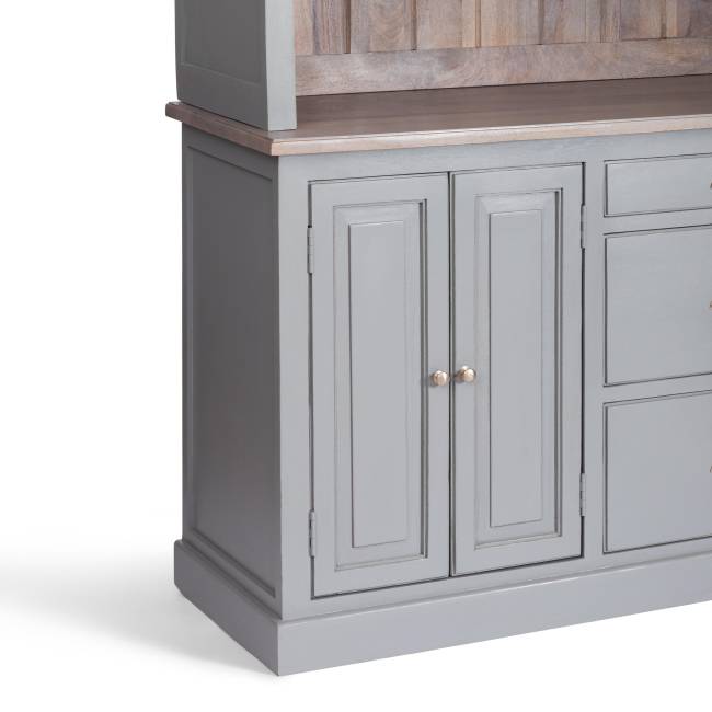 Буфет Secret de Maison Брайтон/Brighton (мод. OD-004) массив акации/массив манго/МДФ, 180х45х200см, античный серый/серый Antique grey/grey wash дерево акации/дерево манго/МДФ