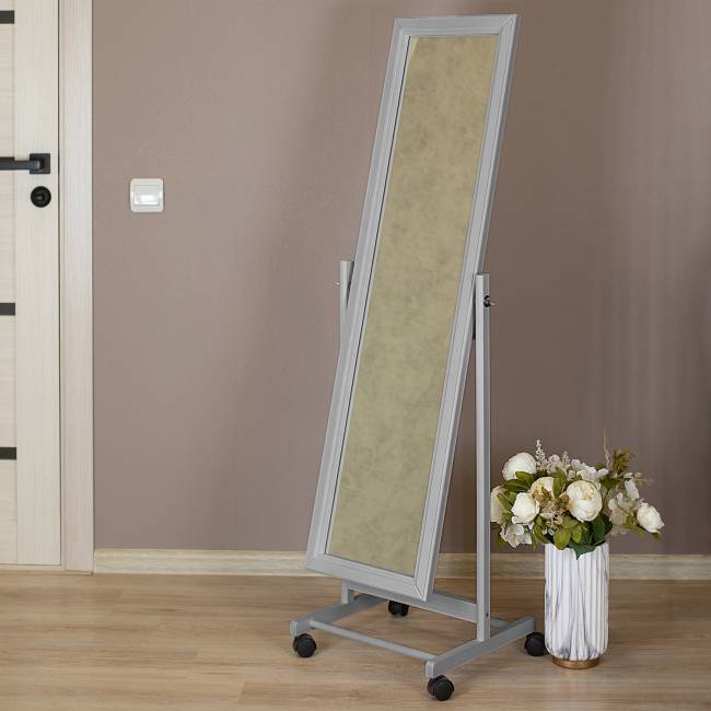 Зеркало напольное BeautyStyle 27 серый 135 см х 42,5 см Зеркало напольное BeautyStyle 27 серый 135 см х 42,5 см