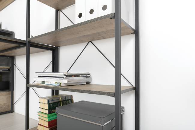 Индустриальная стенка для гостиной Трувор № 97 цвет дуб гранж песочный/интра Индустриальная стенка для гостиной Трувор № 97 цвет дуб гранж песочный/интра