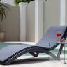 Шезлонг-лежак пластиковый Slim темно-серый 1800х720х700 мм