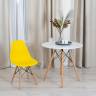 Стул CINDY (EAMES) (mod. 001) / 1 шт. в упаковке дерево бук/металл/сиденье пластик, 51x46x82.5см, желтый/yellow