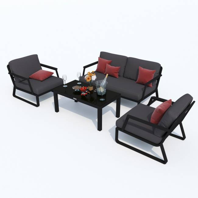 Лаунж зона ESTIVO антрацит - каркас карбон