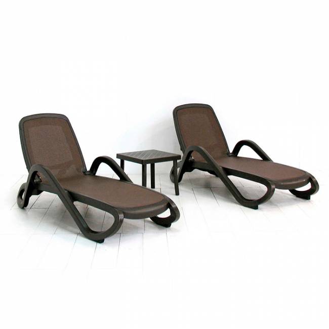 Столик пластиковый для лежака Rodi кофе 460х460х400 мм Столик пластиковый для лежака Rodi кофе 460х460х400 мм