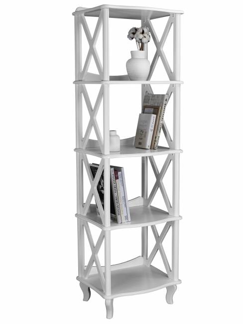 Этажерка-стеллаж Джульетта 4 уровня, молочный дуб Л Этажерка-стеллаж Джульетта 4 уровня, молочный дуб Л