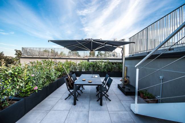 Зонт профессиональный 2.9х2.9 м Astro Titanium титан, черный 2900х2900 мм