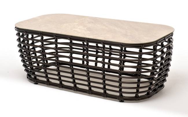 "Ницца" журнальный столик из искусственного ротанга, цвет бронзовый "Ницца" журнальный столик из искусственного ротанга, цвет бронзовый