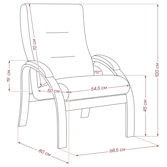 Кресло Leset Лион Орех текстура Dundi 108 Кресло Leset Лион Орех текстура Dundi 108