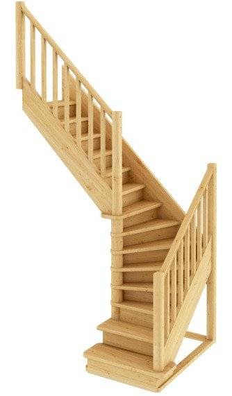 Деревянная лестница ЛС-225м под покраску