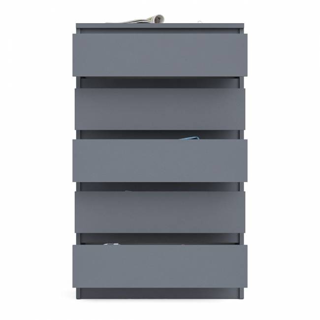 Узкий комод пять ящиков Мори МК700.5 цвет графит
