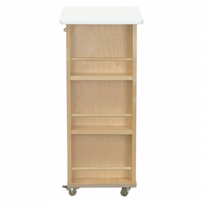 Тумба с табуретом белый/лак