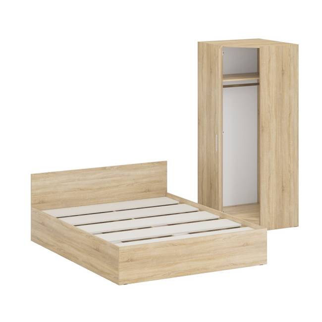 Кровать двуспальная 1600 с угловым шкафом Стандарт цвет дуб сонома Кровать двуспальная 1600 с угловым шкафом Стандарт цвет дуб сонома