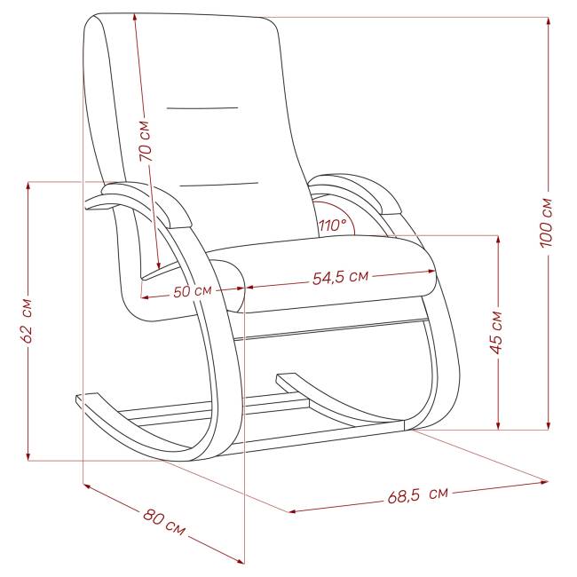 Кресло-качалка Leset Милано Венге Malmo 28 (коричневый)